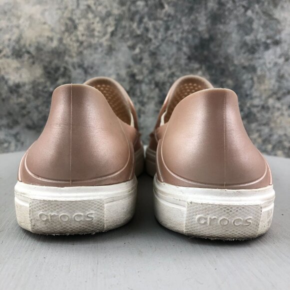 Crocs Women's Size 5** CitiLane Roka Pink Metallic Iconic Comfort Slip On Shoes - Picture 7 of 11